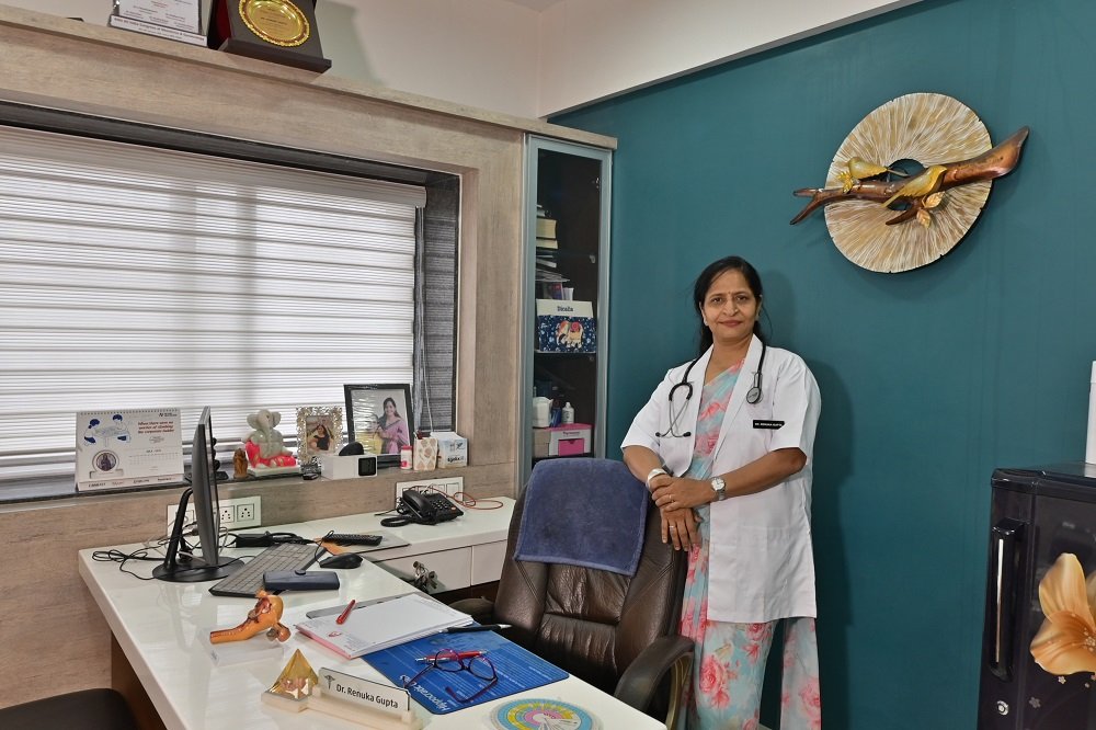 Dr. Renuka Gupta, MBBS, MS (OBG), DNB, leading Her Wellness Clinic in Indore, trusted for high-risk pregnancy care, infertility, PCOS, and women’s wellness.