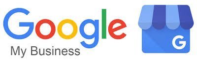 Google My Business logo with multicolor "Google" text and a blue storefront icon.