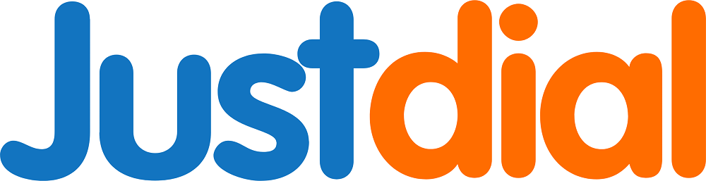 Justdial logo with "Just" in blue and "dial" in orange text.
